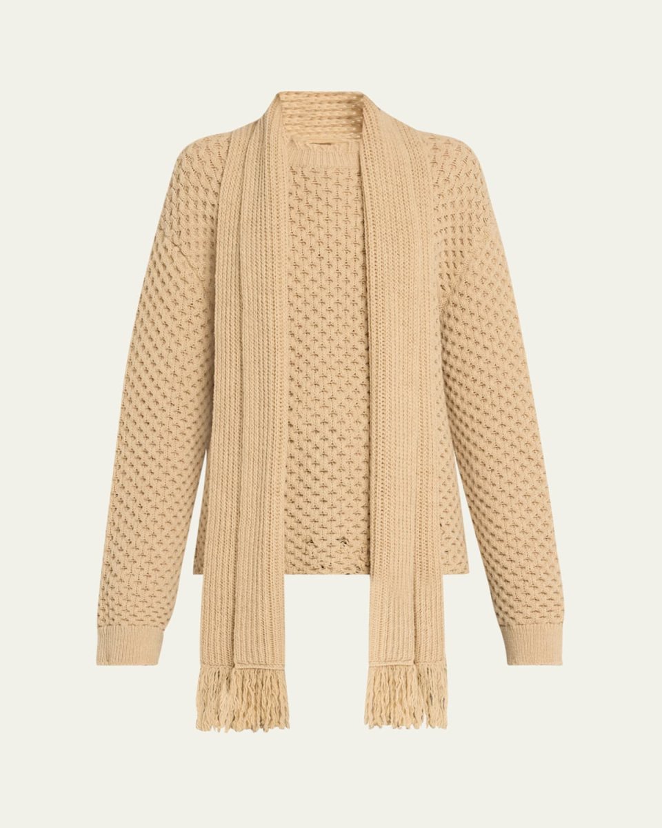 Crewneck Scarf Sweater